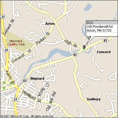 Map of Acton ATM area