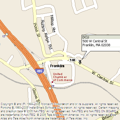 Map of DCU Franklin Branch area