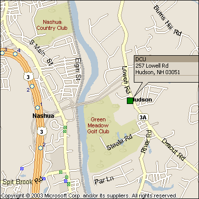 Map of Hudson, NH Branch area