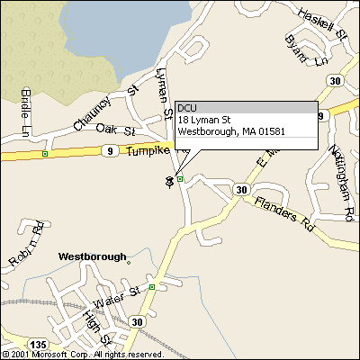 Map of Westborough Branch area