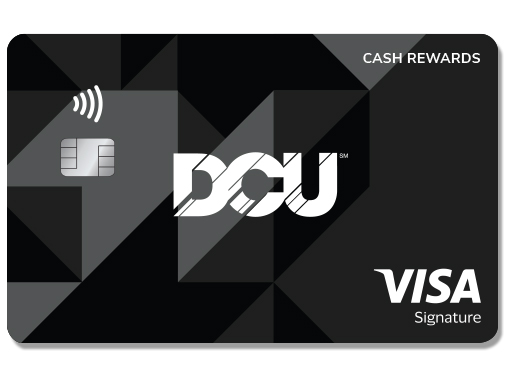 Black DCU Cash Rewards Visa Signature card