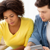 A man looking at his phone.