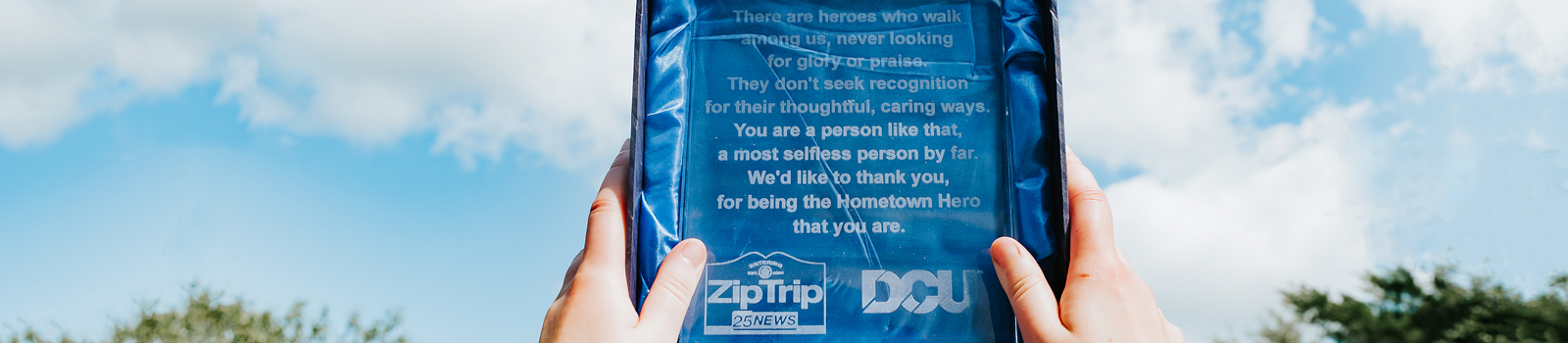 Photo of the DCU Hometown Hero Award