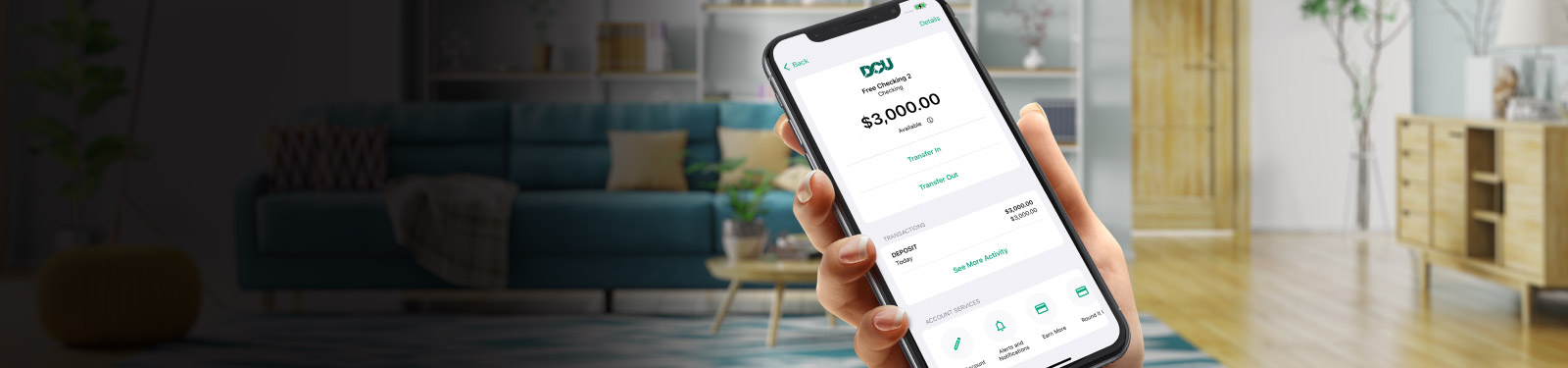 Image showing our DCU's digital banking app