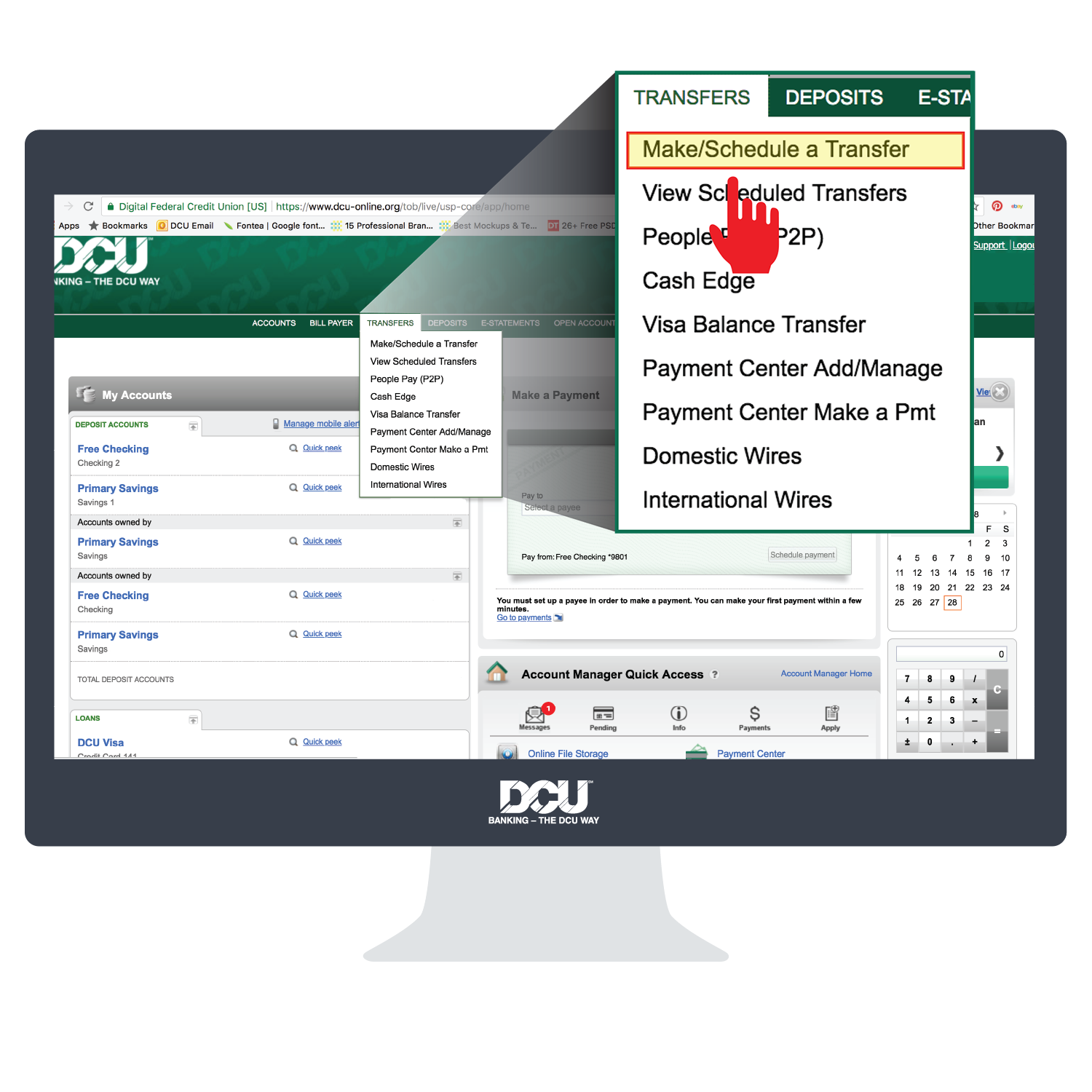 setting up automatic recurring transfers dcu ma nh