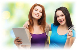 teens buying with a credit card