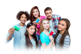 teens buying with a credit card