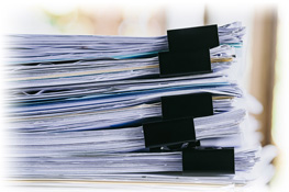 Pile of financial records
